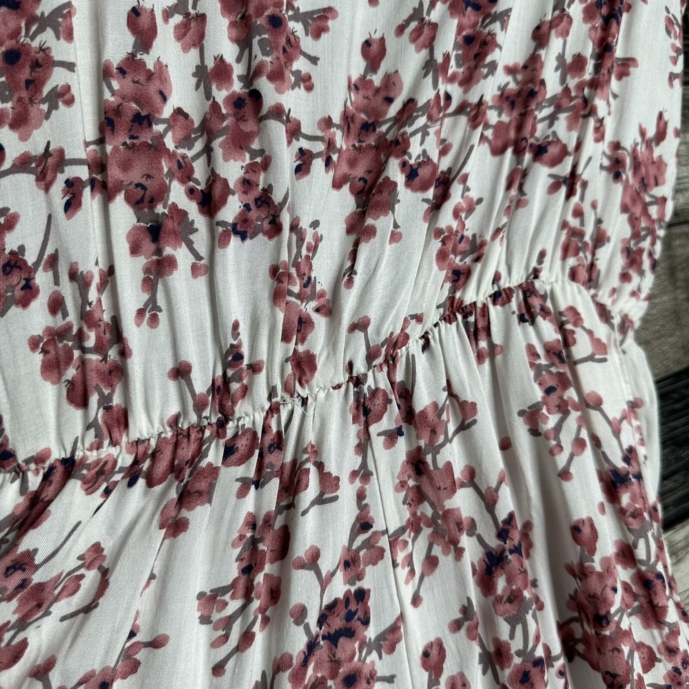 NEW Exist Jumpsuit Womens Size Large Ivory Floral Sleeveless Joggers Open Back - Picture 4 of 12